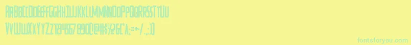 Watchtowercond Font – Green Fonts on Yellow Background