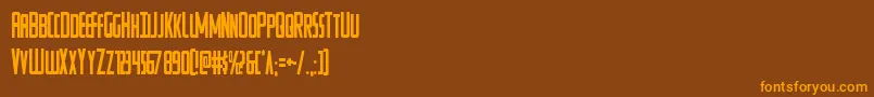 Watchtowercond Font – Orange Fonts on Brown Background