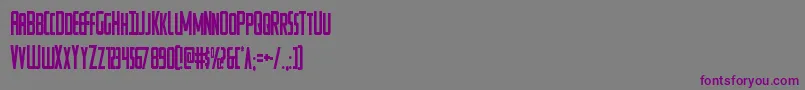 Watchtowercond-Schriftart – Violette Schriften auf grauem Hintergrund