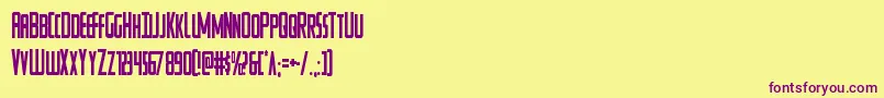 Watchtowercond Font – Purple Fonts on Yellow Background