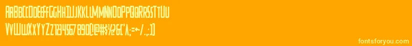 Watchtowercond Font – Yellow Fonts on Orange Background