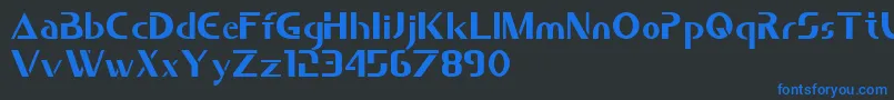 Saber Font – Blue Fonts on Black Background