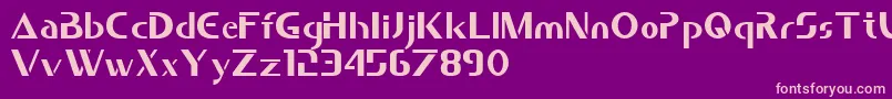 Saber Font – Pink Fonts on Purple Background