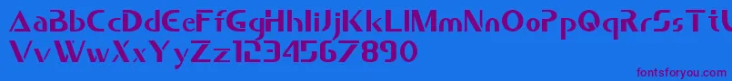 Saber Font – Purple Fonts on Blue Background