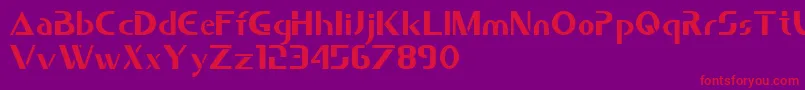 Saber Font – Red Fonts on Purple Background