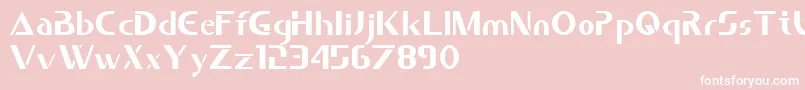 Saber Font – White Fonts on Pink Background