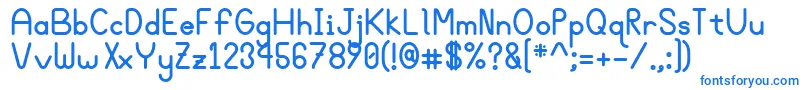 Bgroveb-fontti – siniset fontit valkoisella taustalla