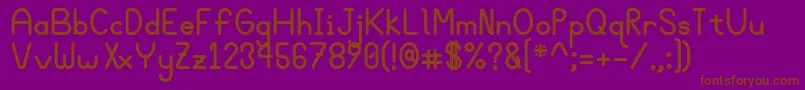 Bgroveb-Schriftart – Braune Schriften auf violettem Hintergrund