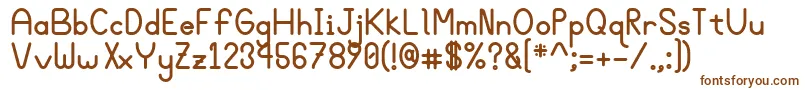 Bgroveb-fontti – ruskeat fontit valkoisella taustalla