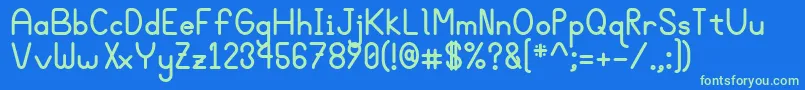 Bgroveb Font – Green Fonts on Blue Background