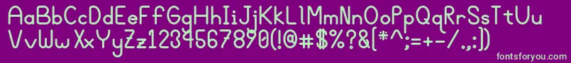 Bgroveb Font – Green Fonts on Purple Background