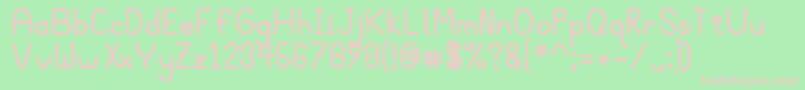 Bgroveb Font – Pink Fonts on Green Background