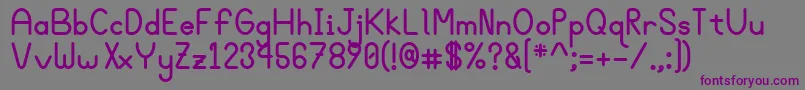 Шрифт Bgroveb – фиолетовые шрифты на сером фоне