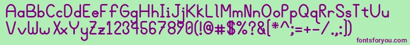Bgroveb Font – Purple Fonts on Green Background