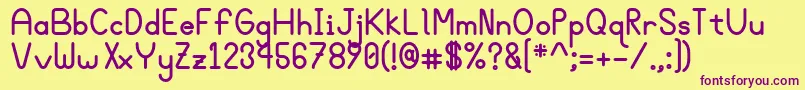 Bgroveb Font – Purple Fonts on Yellow Background