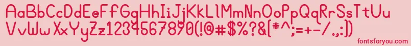 Bgroveb-Schriftart – Rote Schriften auf rosa Hintergrund