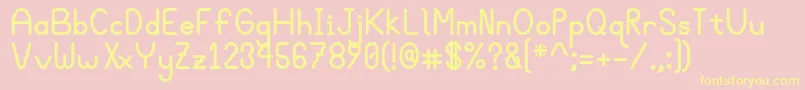 Bgroveb Font – Yellow Fonts on Pink Background