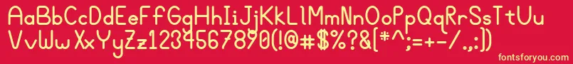 Bgroveb-fontti – keltaiset fontit punaisella taustalla