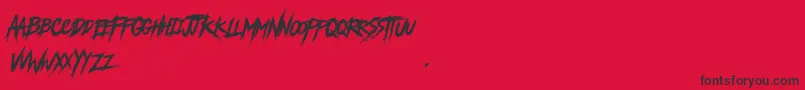 AnotherAmerica Font – Black Fonts on Red Background