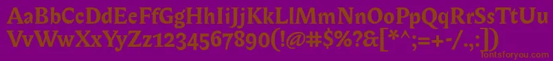 BiblonitcBold Font – Brown Fonts on Purple Background