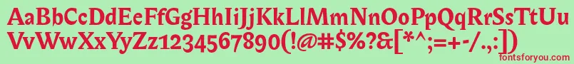BiblonitcBold Font – Red Fonts on Green Background