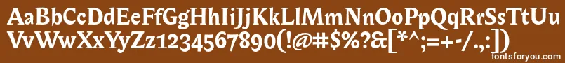 BiblonitcBold Font – White Fonts on Brown Background