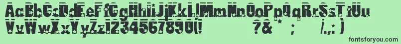 LoserboiAllstar Font – Black Fonts on Green Background