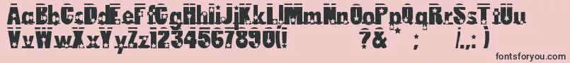 LoserboiAllstar Font – Black Fonts on Pink Background