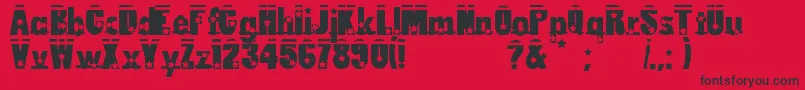 LoserboiAllstar Font – Black Fonts on Red Background