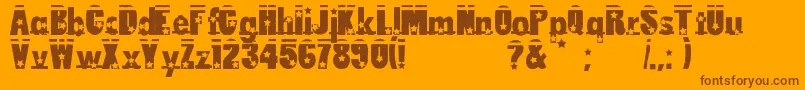 En savoir plus sur la police LoserboiAllstar Police LoserboiAllstar – polices brunes sur fond orange