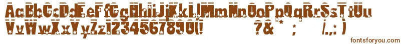 Шрифт LoserboiAllstar – коричневые шрифты на белом фоне