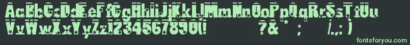 LoserboiAllstar Font – Green Fonts on Black Background