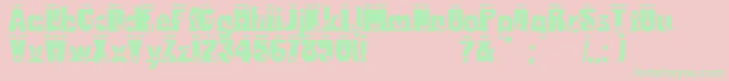 LoserboiAllstar Font – Green Fonts on Pink Background