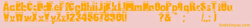LoserboiAllstar Font – Orange Fonts on Pink Background