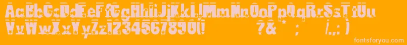 LoserboiAllstar Font – Pink Fonts on Orange Background