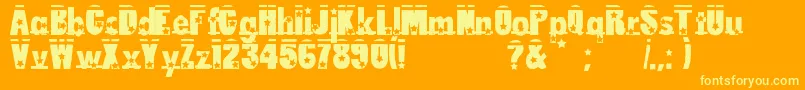 LoserboiAllstar Font – Yellow Fonts on Orange Background