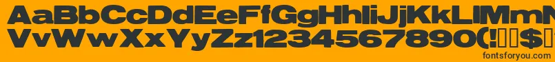 Resegrg Font – Black Fonts on Orange Background