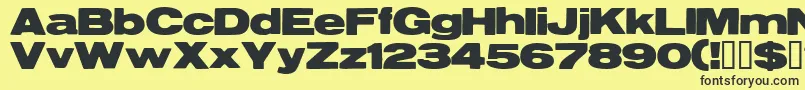 Resegrg Font – Black Fonts on Yellow Background