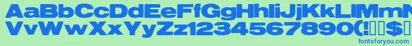 Resegrg Font – Blue Fonts on Green Background