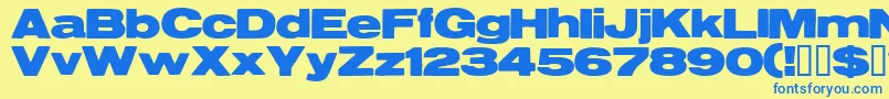 Resegrg Font – Blue Fonts on Yellow Background