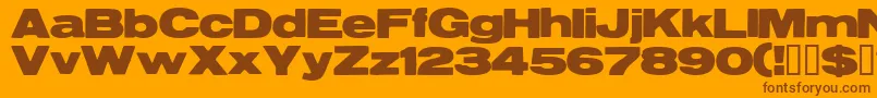 Resegrg Font – Brown Fonts on Orange Background