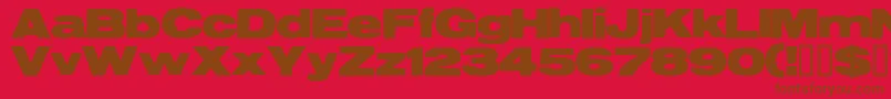 Resegrg Font – Brown Fonts on Red Background