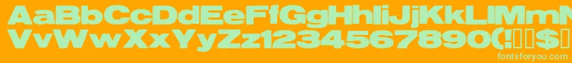 Resegrg Font – Green Fonts on Orange Background