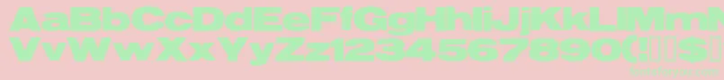 Resegrg Font – Green Fonts on Pink Background