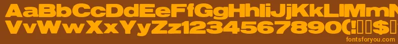 Resegrg Font – Orange Fonts on Brown Background