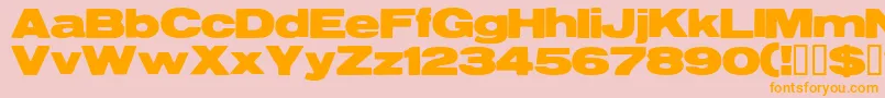 Resegrg Font – Orange Fonts on Pink Background