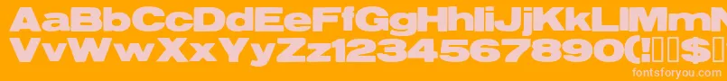 Resegrg Font – Pink Fonts on Orange Background