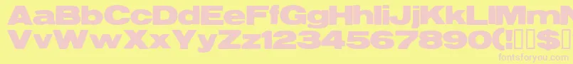 Resegrg Font – Pink Fonts on Yellow Background
