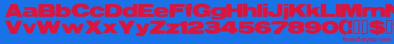 Resegrg Font – Red Fonts on Blue Background