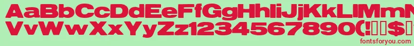 Resegrg Font – Red Fonts on Green Background